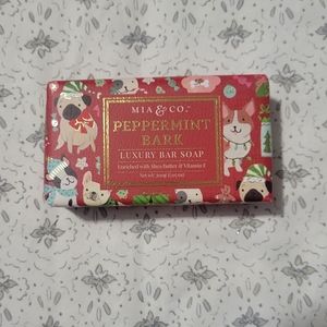 Peppermint Bark Holiday Dog Luxury Bar Soap ❤️